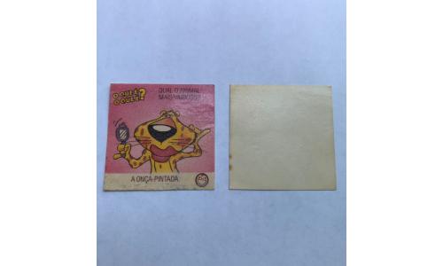Elma Chips 1990 Figurinha O que �, o que �? On�a Pintada